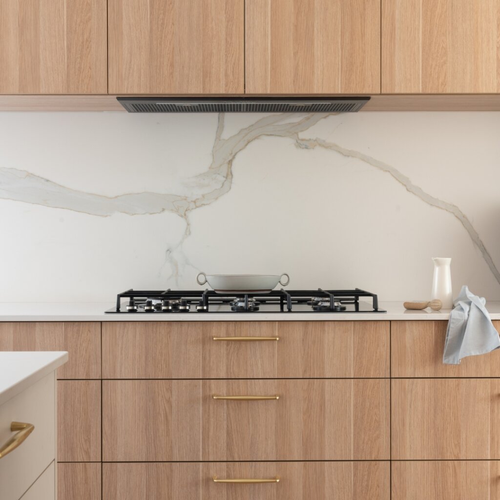 DGW Stone Splashback Timber Kitchen